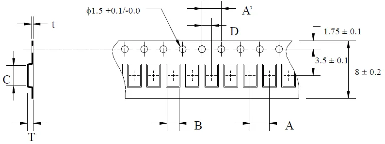 Integrated-Passive-Component-Tape-Dimensions