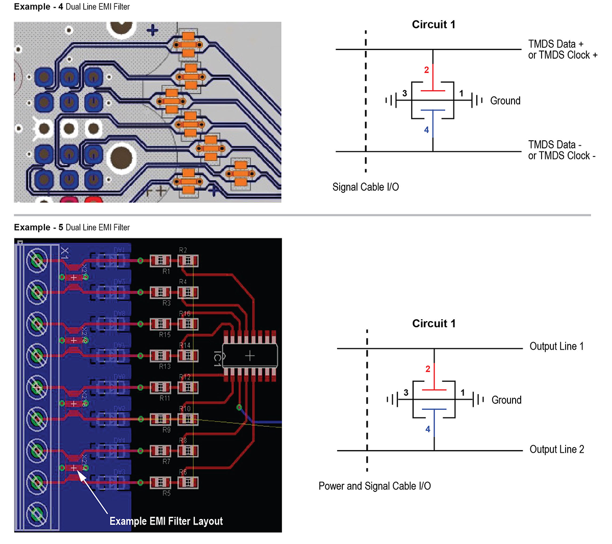 PCB pad layout of the Signal Cable I/O